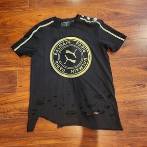 Balmain x Puma Distressed Tshirt